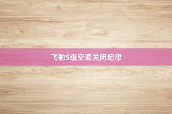 飞驰S级空调关闭纪律